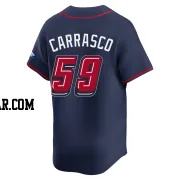 Carlos Carrasco Men's Atlanta Braves Navy Limited 2025 Speedway Classic Alternate Jersey