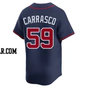 Carlos Carrasco Men's Atlanta Braves Navy Limited Alternate Jersey