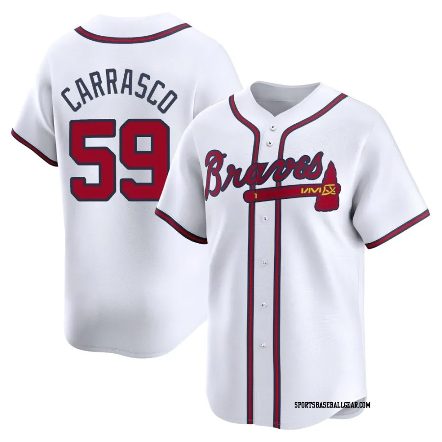Carlos Carrasco Men's Atlanta Braves White Limited Home Jersey