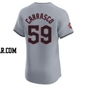Carlos Carrasco Men's Cleveland Guardians Gray Elite Road Jersey