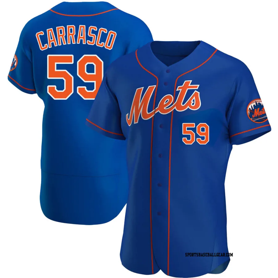 Carlos Carrasco Men's New York Mets Royal Authentic Alternate Jersey