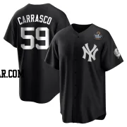Carlos Carrasco Men's New York Yankees Black/White Replica 2024 World Series Jersey