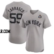 Carlos Carrasco Men's New York Yankees Gray Elite Road 2024 World Series Jersey