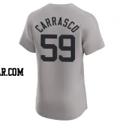Carlos Carrasco Men's New York Yankees Gray Elite Road Jersey