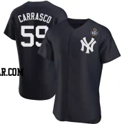 Carlos Carrasco Men's New York Yankees Navy Authentic Alternate 2024 World Series Jersey