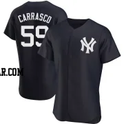 Carlos Carrasco Men's New York Yankees Navy Authentic Alternate Jersey