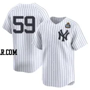 Carlos Carrasco Men's New York Yankees White Limited Yankee Home 2nd 2024 World Series Jersey