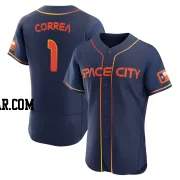 Carlos Correa Men's Houston Astros Navy Authentic 2022 City Connect Jersey