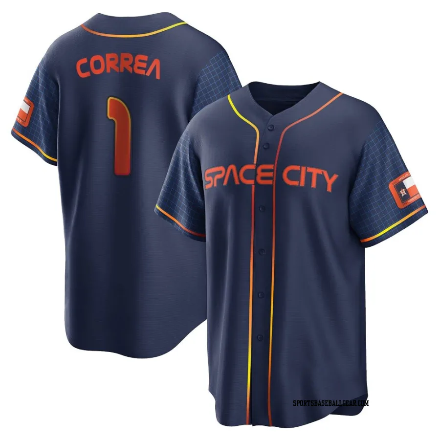 Carlos Correa Men's Houston Astros Navy Replica 2022 City Connect Jersey