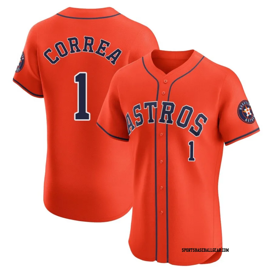 Carlos Correa Men's Houston Astros Orange Elite Alternate Vapor Premier Jersey