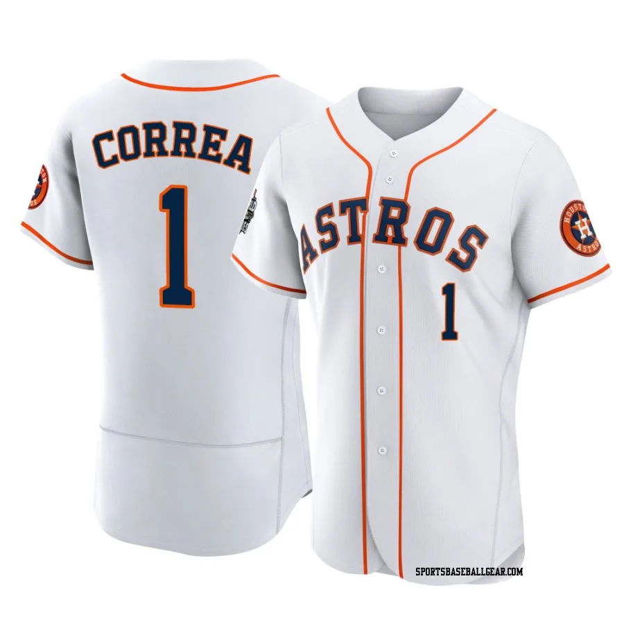 Carlos Correa Men's Houston Astros White Authentic 2022 World Series Home Jersey