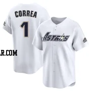 Carlos Correa Men's Houston Astros White Limited Throwback Cooperstown Collection Jersey