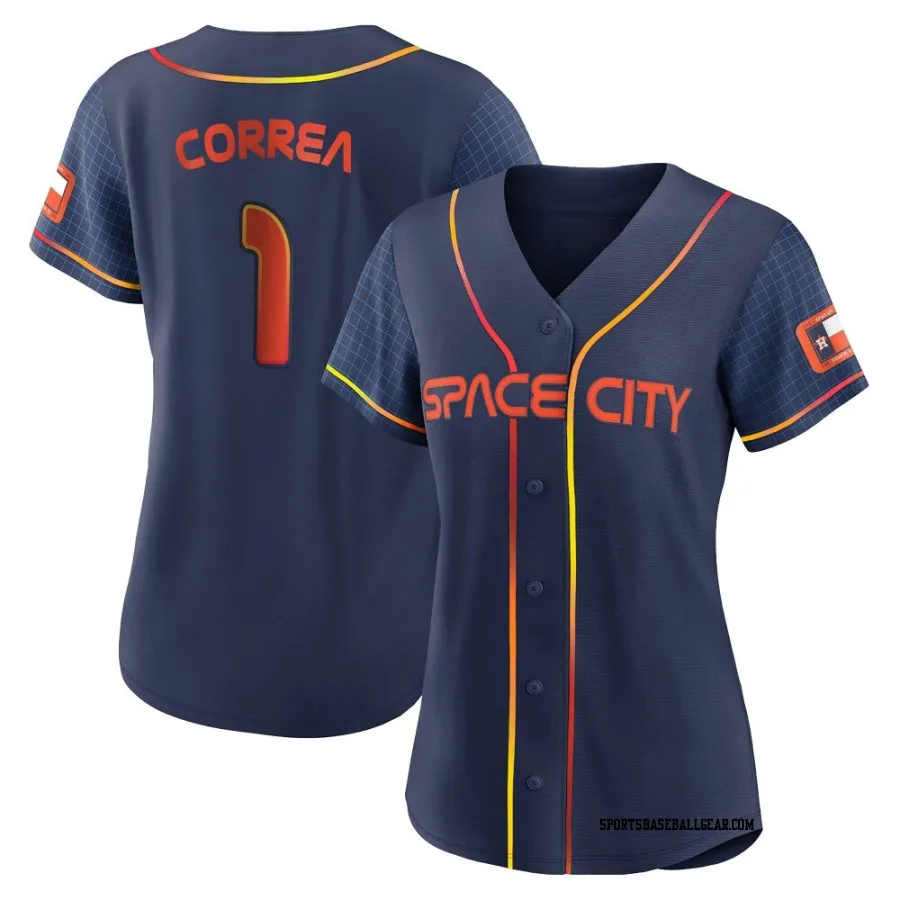 Carlos Correa Women's Houston Astros Navy Authentic 2022 City Connect Jersey