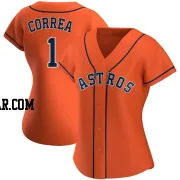 Carlos Correa Women's Houston Astros Orange Authentic Alternate Jersey