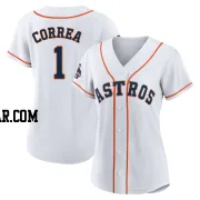 Carlos Correa Women's Houston Astros White Replica 2022 World Series Champions Home Jersey