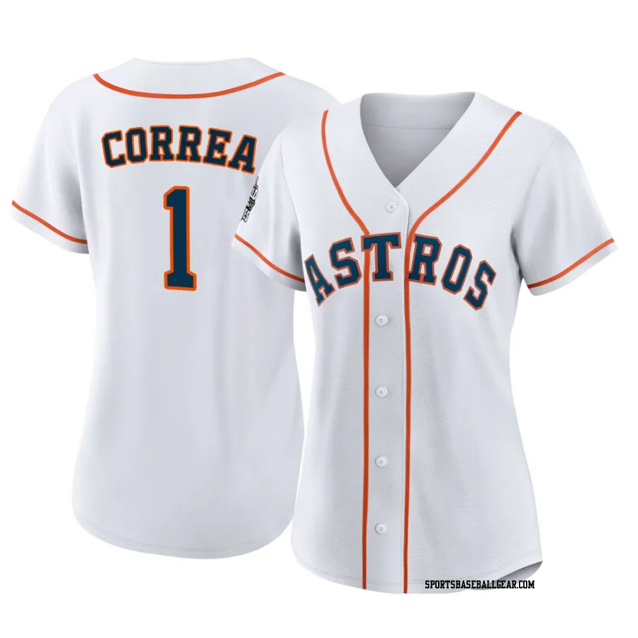 Carlos Correa Women's Houston Astros White Replica 2022 World Series Home Jersey