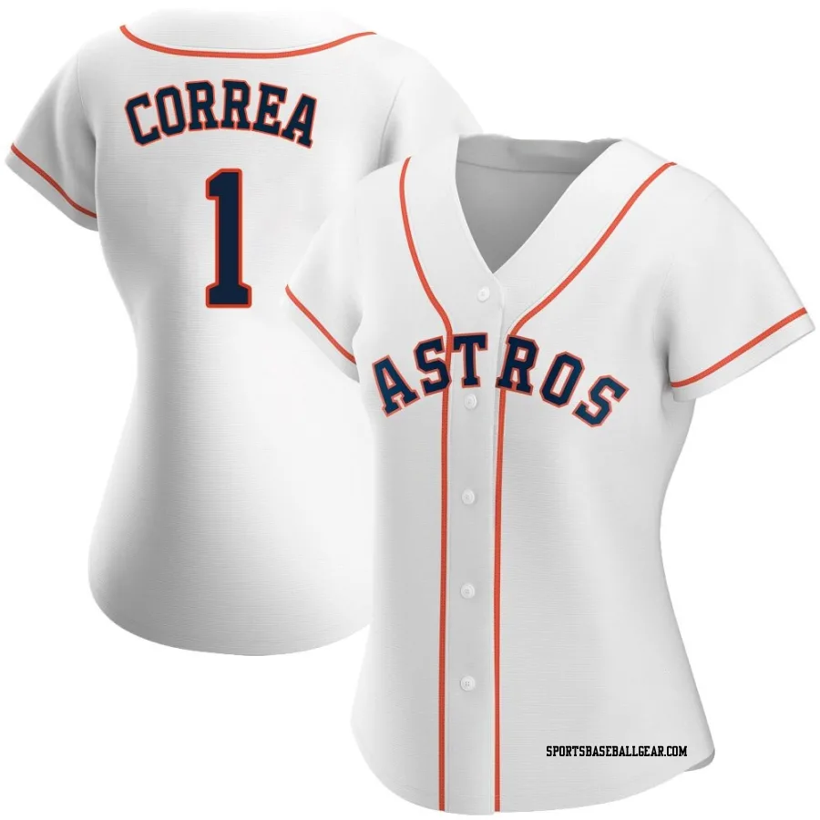 Carlos Correa Women's Houston Astros White Replica Home Jersey