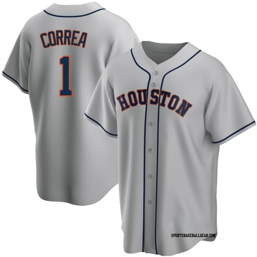 Carlos Correa Youth Houston Astros Gray Replica Road Jersey