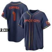 Carlos Correa Youth Houston Astros Navy Replica 2022 City Connect Jersey