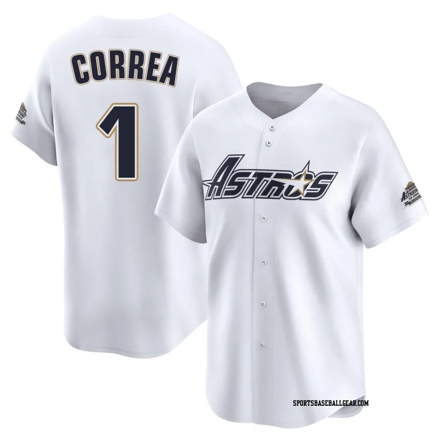 Carlos Correa Youth Houston Astros White Limited Throwback Cooperstown Collection Jersey