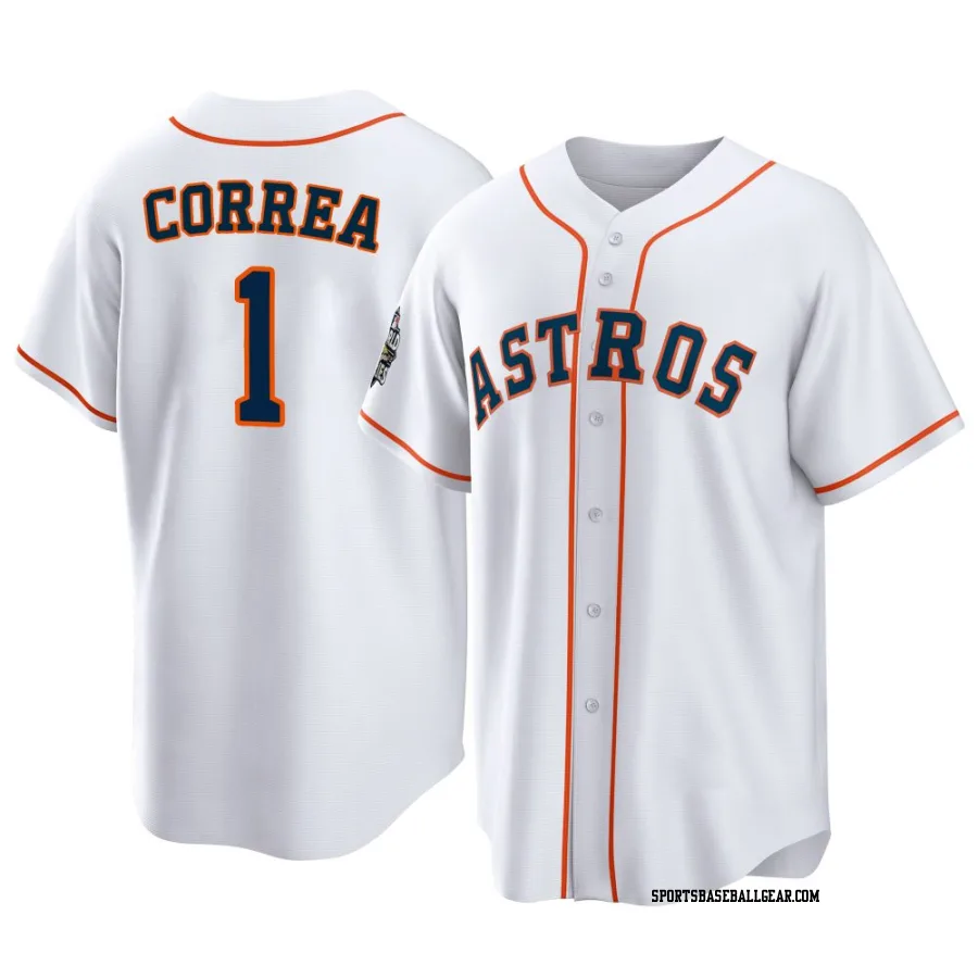 Carlos Correa Youth Houston Astros White Replica 2022 World Series Home Jersey