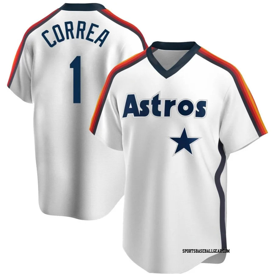 Carlos Correa Youth Houston Astros White Replica Home Cooperstown Collection Team Jersey