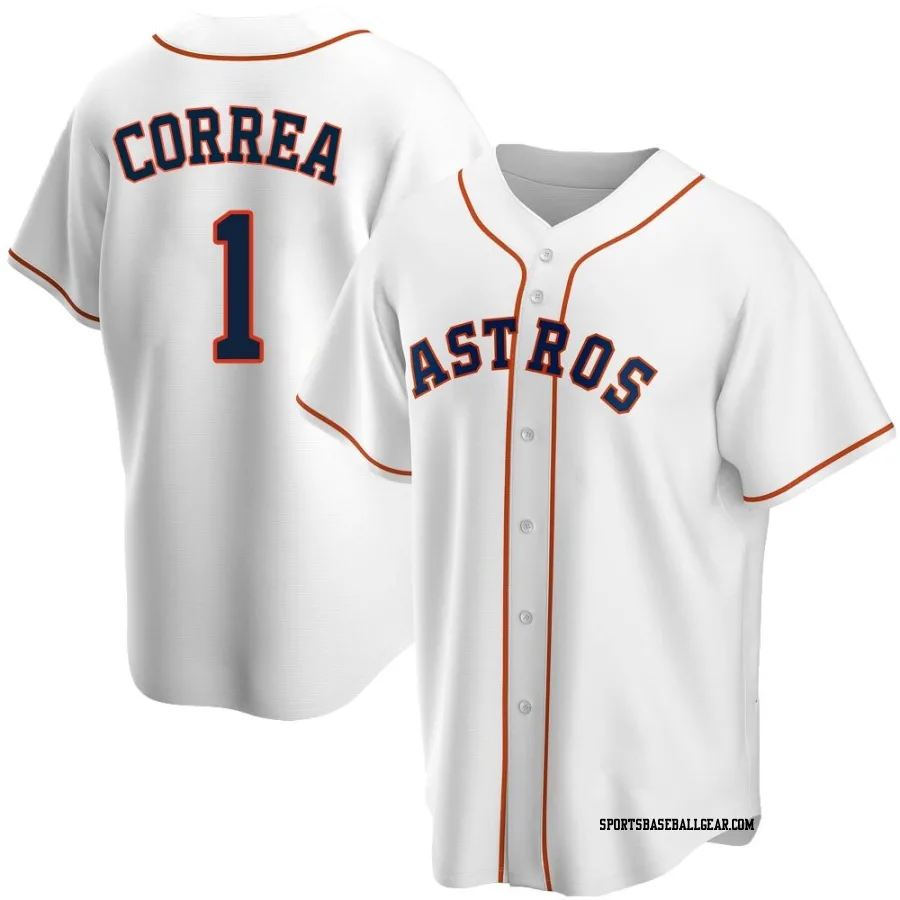 Carlos Correa Youth Houston Astros White Replica Home Jersey