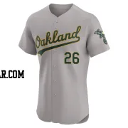 Carlos Cortes Men's Oakland Athletics Gray Elite Road Jersey