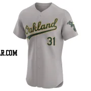 Carlos Cortes Men's Oakland Athletics Gray Elite Road Jersey