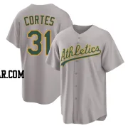 Carlos Cortes Men's Oakland Athletics Gray Replica Away 2.0 Jersey
