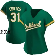 Carlos Cortes Women's Oakland Athletics Green Replica Kelly Alternate Jersey