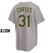 Carlos Cortes Youth Oakland Athletics Gray Replica Away 2.0 Jersey