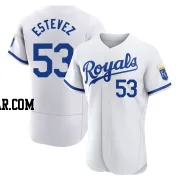 Carlos Estevez Men's Kansas City Royals White Authentic 2022 Home Jersey