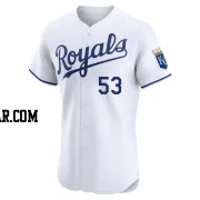 Carlos Estevez Men's Kansas City Royals White Elite Home Jersey