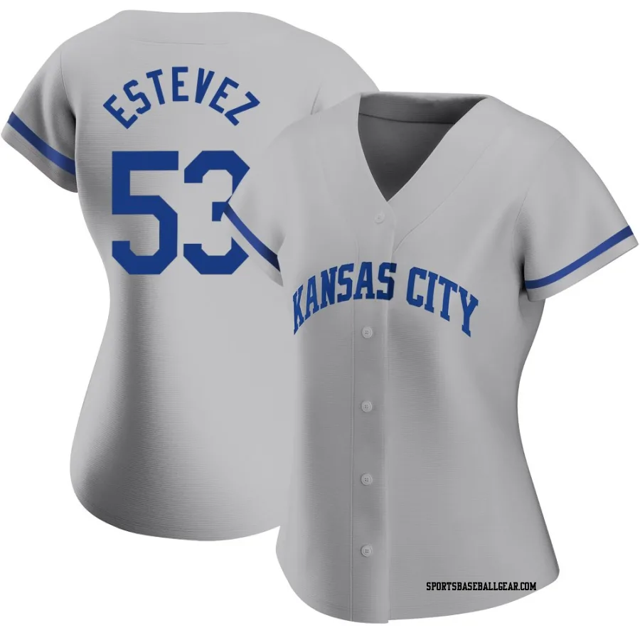 Carlos Estevez Women's Kansas City Royals Gray Authentic 2022 Road Jersey