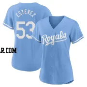 Carlos Estevez Women's Kansas City Royals Light Blue Authentic 2022 Alternate Jersey