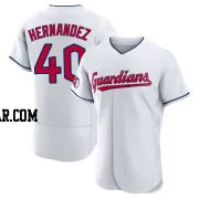 Carlos Hernandez Men's Cleveland Guardians White Authentic Home Jersey