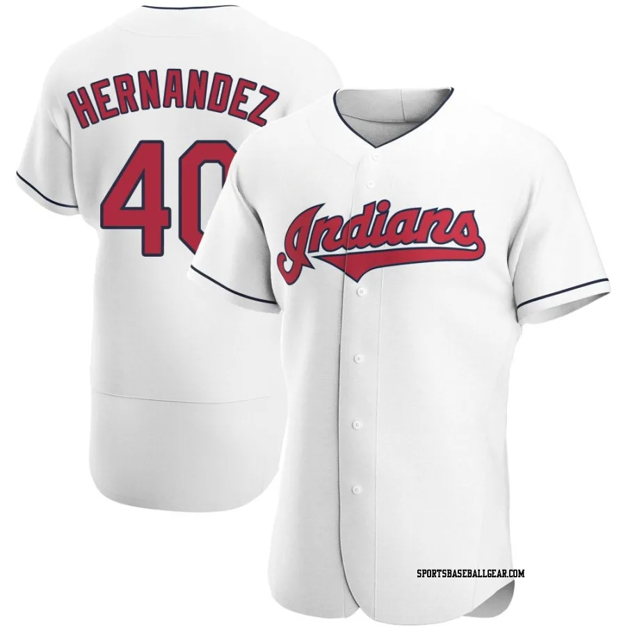 Carlos Hernandez Men's Cleveland Guardians White Authentic Home Jersey