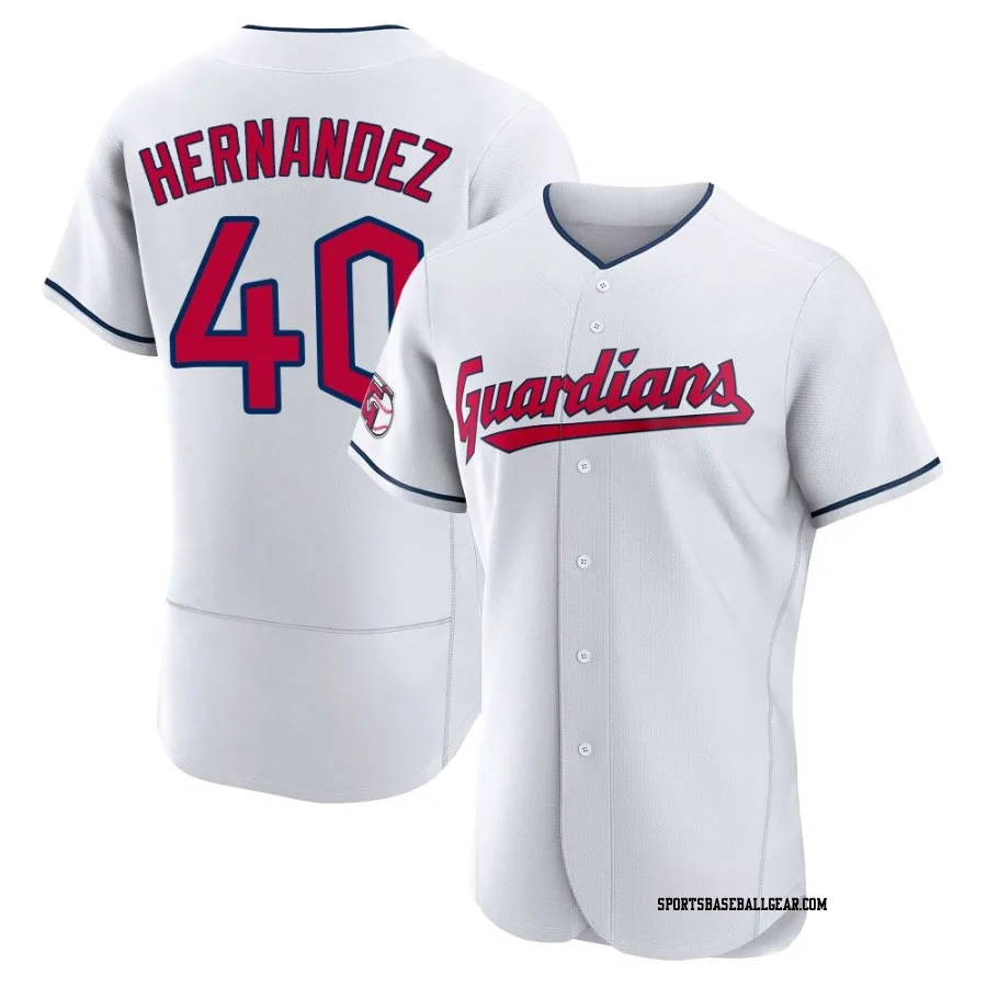 Carlos Hernandez Men's Cleveland Guardians White Authentic Home Jersey