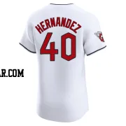 Carlos Hernandez Men's Cleveland Guardians White Elite Home Jersey