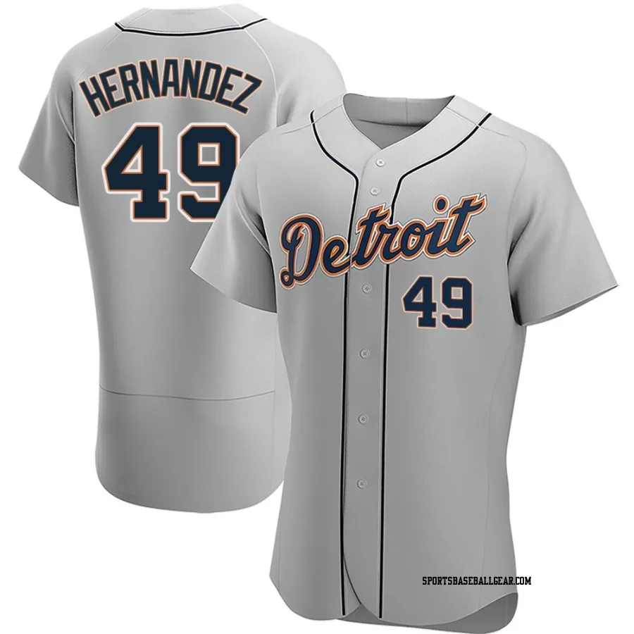 Carlos Hernandez Men's Detroit Tigers Gray Authentic Road Jersey
