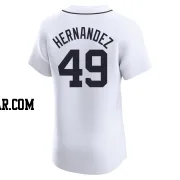Carlos Hernandez Men's Detroit Tigers White Elite Home Jersey
