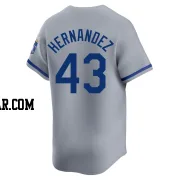 Carlos Hernandez Men's Kansas City Royals Gray Limited Away Jersey