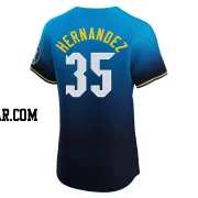 Carlos Hernandez Men's Philadelphia Phillies Blue Elite 2024 City Connect Jersey