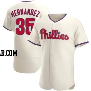 Carlos Hernandez Men's Philadelphia Phillies Cream Authentic Alternate Jersey