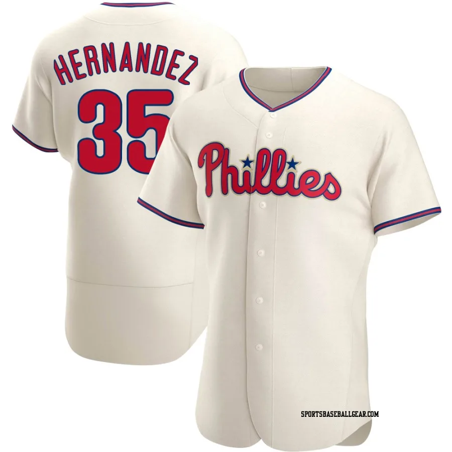 Carlos Hernandez Men's Philadelphia Phillies Cream Authentic Alternate Jersey