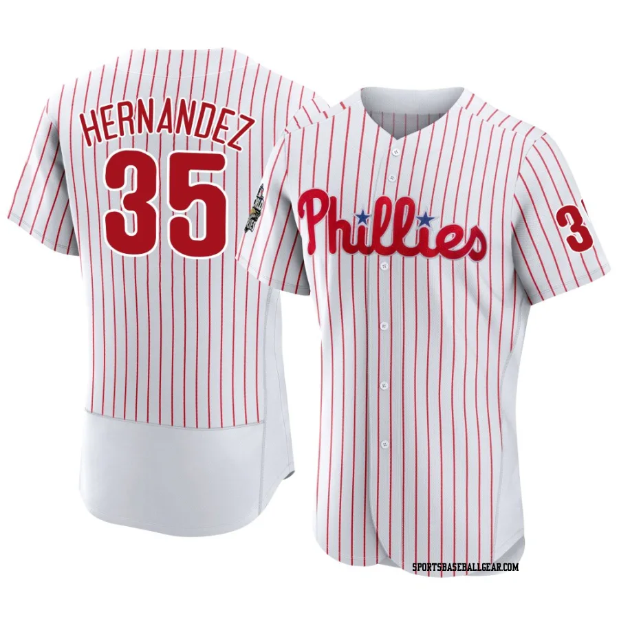 Carlos Hernandez Men's Philadelphia Phillies White Authentic 2022 World Series Home Jersey