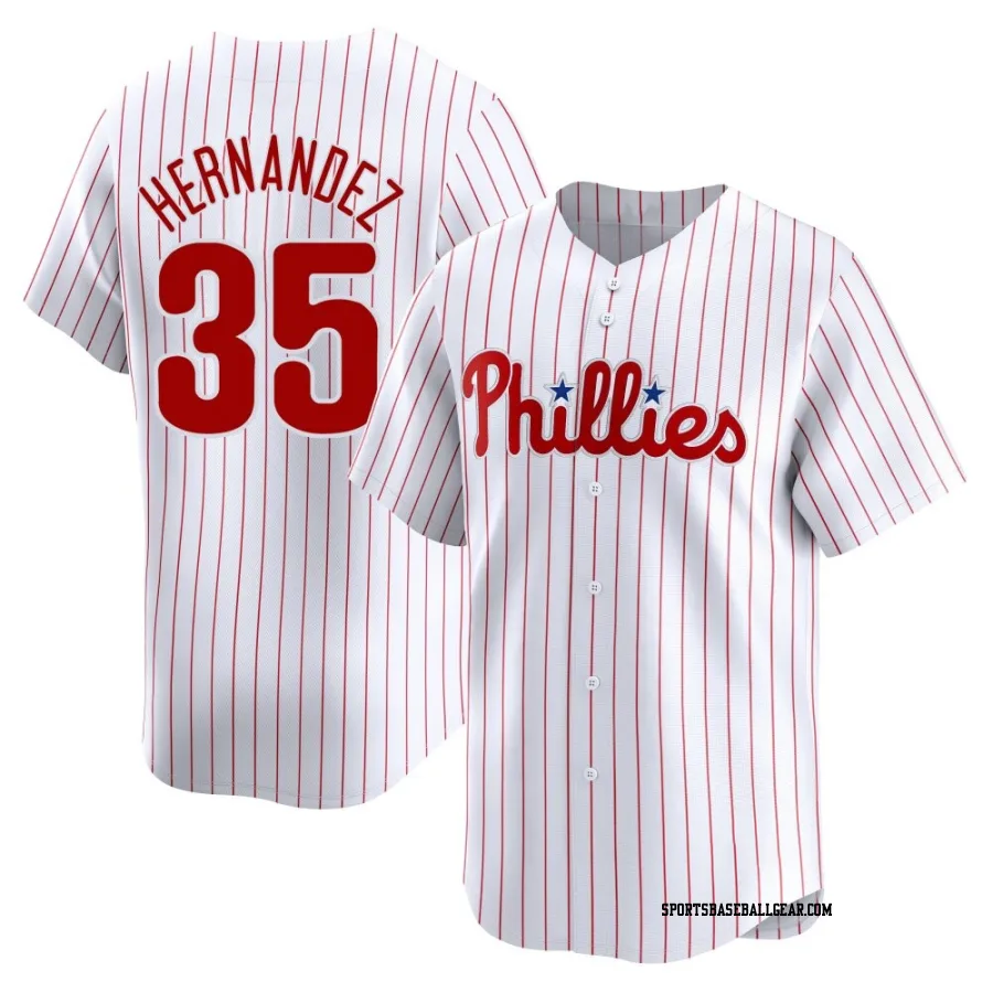 Carlos Hernandez Men's Philadelphia Phillies White Limited Home Jersey