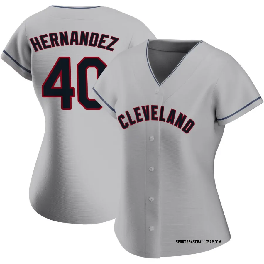 Carlos Hernandez Women's Cleveland Guardians Gray Replica Road Jersey
