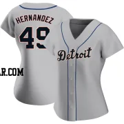 Carlos Hernandez Women's Detroit Tigers Gray Replica Road Jersey